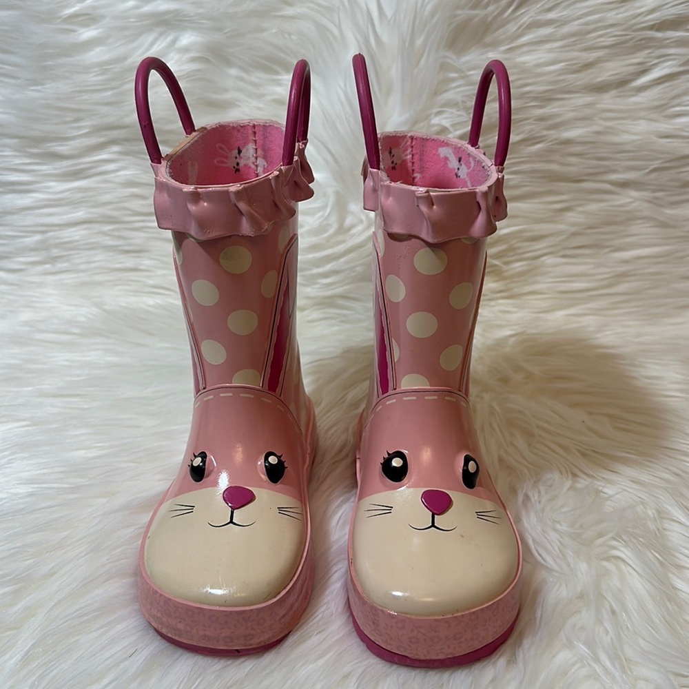 Cute Pink Cat Boots Size 8